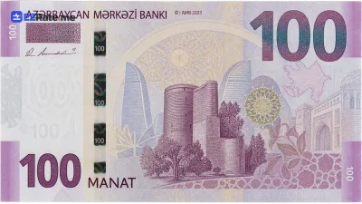اسکناس ۱۰۰ منات آذربایجان