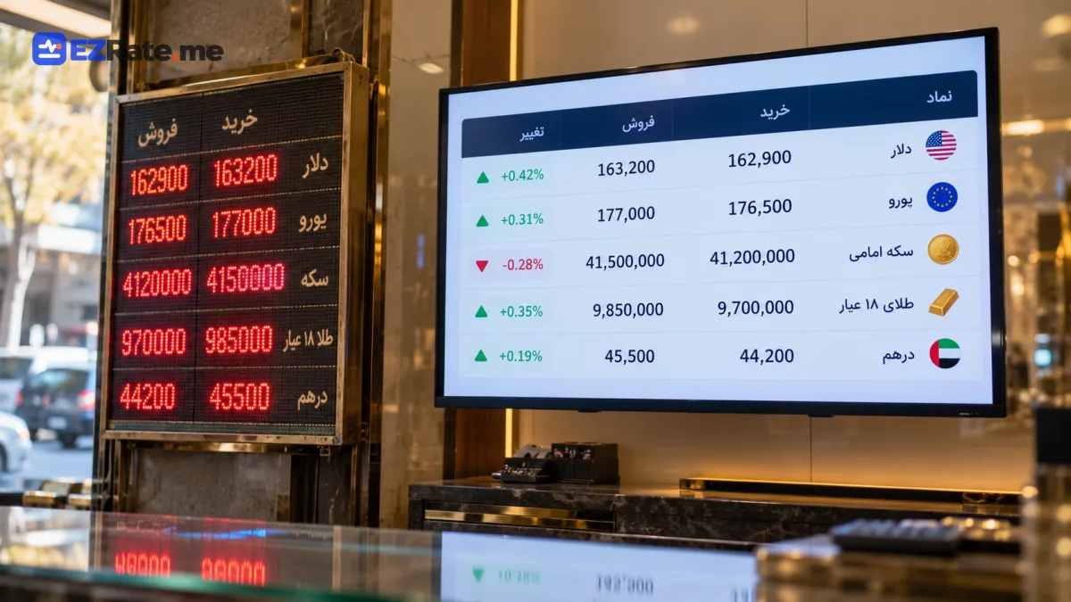جایگزین تابلو روان صرافی