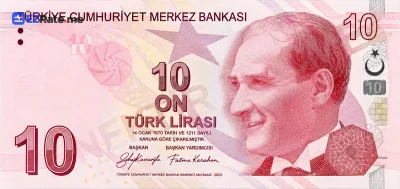 10 Turkish Lira banknote